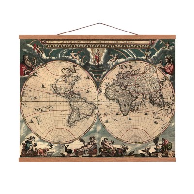 Premium quality special world map canvas print