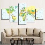 Premium quality special world map canvas print