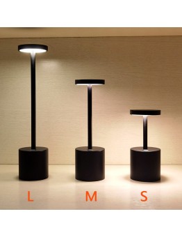 Amazon hot selling Aluminium LED dining table lamp KTV bar restaurant cordless lamp light with rechargeable battery built in