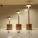 Amazon hot selling Aluminium LED dining table lamp KTV bar restaurant cordless lamp light with rechargeable battery built in