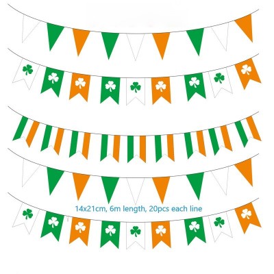 Top quality and good price St.Patrick bunting flags for bar party decoration