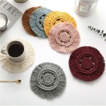 2021 Latest Super Classic Boho Macrame Handmade Mat Cotton coasters Weave Boho Macrame coasters