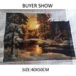 HUACAN DIY Embroidery Cross Stitch Kit Needlework Set Dropshipping Mosaic Scenery 14CT Decoration Art Kits White Canvas