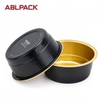 black gold aluminum foil baking cups with lids