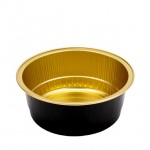 black gold aluminum foil baking cups with lids