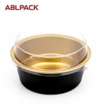 black gold aluminum foil baking cups with lids