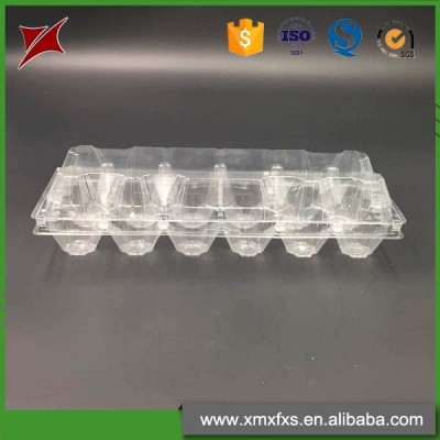 Wholesale 12 Cells Clear Eggs Food Storage Container Custom Plastic Egg Tray
