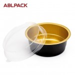 black gold aluminum foil baking cups with lids