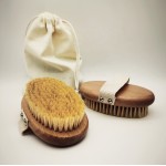 RTS Hot Sale Sisal Fiber Boar Bristle Vegan Hair Bath Brush Back Exfoliation Scrubber Massage Wooden Dry skin Body Brush 2 buyers