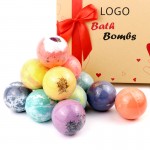 OEM Wholesale Private Label Eco Friendly Organic All Natur Ingredient Large Christmas Bathbombs Gift Set ,Bath Bomb
