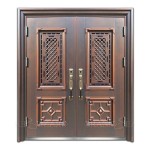 Luxury design high quality low price single double exterior security steel door price