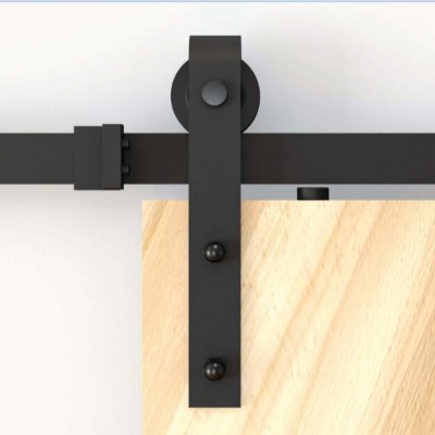 TSQ04 black Classic Barn Door Hardware for sliding BARN DOORS, Sliding Door Hardware Barn Strap Style