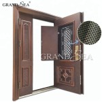 Luxury design high quality low price single double exterior security steel door price