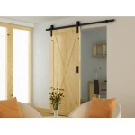 TSQ04 black Classic Barn Door Hardware for sliding BARN DOORS, Sliding Door Hardware Barn Strap Style