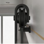 TSQ04 black Classic Barn Door Hardware for sliding BARN DOORS, Sliding Door Hardware Barn Strap Style