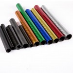 High quality Light weight 100% 3k glossy twill customized size carbon fiber tube 2000mm