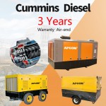 24bar 295kw 400HP Stationary screw air compressor diesel 1000cfm YUCAI engine HG980-24F