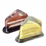 Customized PET clear vacuum formed triangle plastic blister box for cake