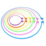 Wholesale colorful sewing craft plastic embroidery hoops Household for Adult Plastic Embroidery Hoops