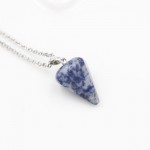 Reiki Pendulum Natural Stone Amulet Healing Crystal Pendant Meditation Hexagonal Pendulum