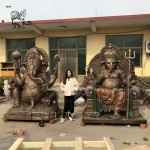 Factory High Quality Large Size Religious Decor Hindu God Ganesh Bronze Ganesha Statue Sculpture