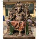 Factory High Quality Large Size Religious Decor Hindu God Ganesh Bronze Ganesha Statue Sculpture