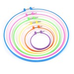 Wholesale colorful sewing craft plastic embroidery hoops Household for Adult Plastic Embroidery Hoops