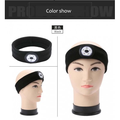 USB Rechargeable 2 IN 1 Hands Free Forehead Running Light,Sweatband Led Headlamp Headband With Led Light For Runners