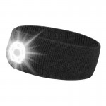 USB Rechargeable 2 IN 1 Hands Free Forehead Running Light,Sweatband Led Headlamp Headband With Led Light For Runners