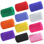 Colorful customized unisex towel yarn tennis wrist support sweat band