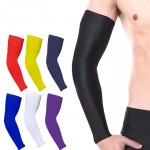 Logo custom compression arm sleeve Sports Black Arm Sleeves Cycling Basketball UV protector compression sleeve arm