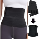 Amazon Hot Sale Waistband Adjustable Snatch Waist Trimmer Tummy Sweat Wraps Belt for Women Wrap Bandage