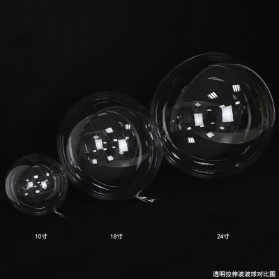 Wholesale 10 18 24 36 inch clear pvc stretchable bubble party helium transparent bobo balloons