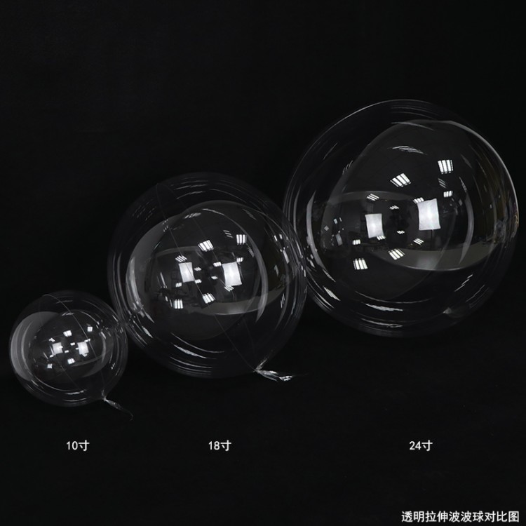 Wholesale 10 18 24 36 inch clear pvc stretchable bubble party helium transparent bobo balloons