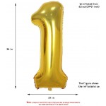 40 Inch Gold - Happy Birthday 10 number oil Balloons Rose Gold Set Foil for Kit Supplies