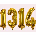 40 Inch Gold - Happy Birthday 10 number oil Balloons Rose Gold Set Foil for Kit Supplies