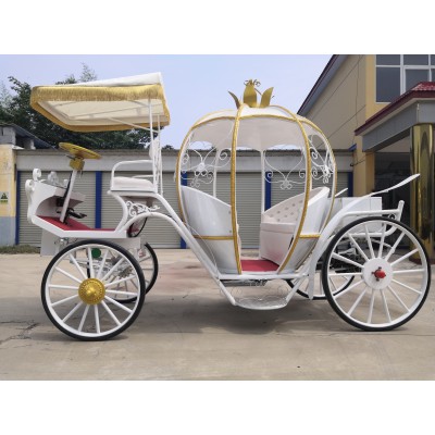 White Electric Cinderella Pumpkin Horse Carriage, Wedding carriage