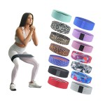 Wholesale custom 3 level resistance fabric fitness exercise workout loop yoga resistance bands