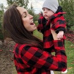 Fashion plaid shirts mommy and me outfits family matching long sleeve western style christmas long plaid shirt set clothes