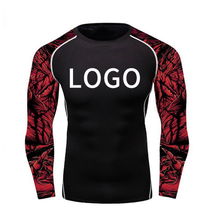 Mma Rash Guard Tops Rashguard Rash Guard Custom Compression Shirts For Men Compression Long Sleeve Compression Shirt Rash Guard