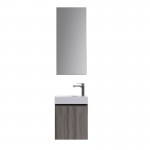 Contemporary Amy 18 inch Wall Hanging Melamine Bathroom Vanity
