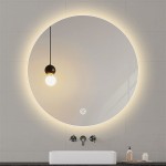 Round sun shape Illuminated Feature LED Backlit Bathroom Mirror three light