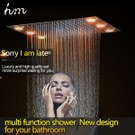 Rain Shower System remote control multicolor change LED Thermostatic Diverter Valve