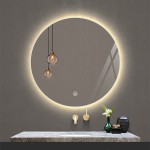 Round sun shape Illuminated Feature LED Backlit Bathroom Mirror three light