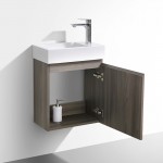 Contemporary Amy 18 inch Wall Hanging Melamine Bathroom Vanity