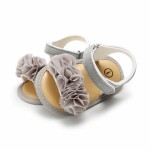 2021 Sandalias De Bebe Breathable Solid Color Soft Sole Newborn Toddlers Summer Floral Flowers Non-Slip Girls Baby Sandals