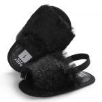 Wholesale Infant Fur Sandals Summer Girl Fancy Cute Baby Furry Slippers