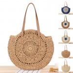 Wholesale Bohemian Natural Extra Large Tote HandWoven Summer Round Beach Bali Paper Straw Bag