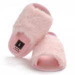 Wholesale Infant Fur Sandals Summer Girl Fancy Cute Baby Furry Slippers