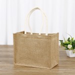 Linen Handbag Sac En Jute Bag Retro Tote Waterproof Large Capacity Shopping Bag Jute Hand Bag